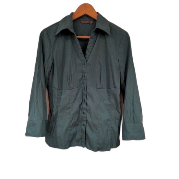 like NEW Blouse apt 9 size s shirt top 3/4 sleeve stretch flattering - Picture 1 of 3